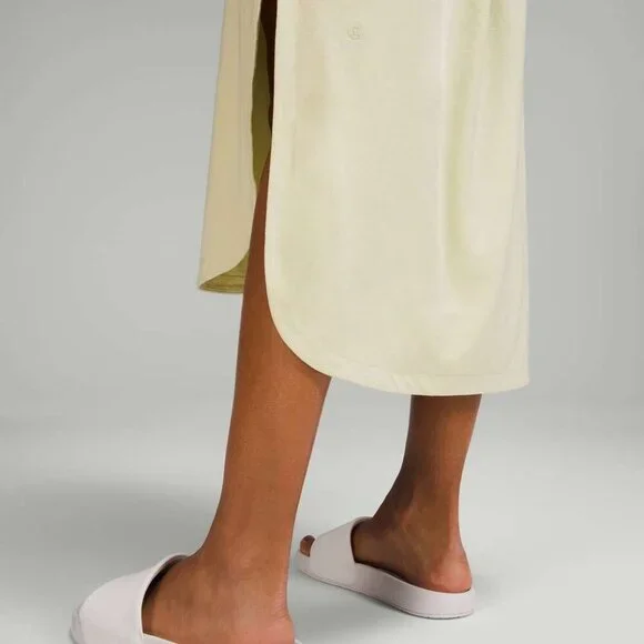 **NWT Lululemon Pima Cotton Open-Back Midi Dress | Dewy | Size 2** - Picture 3 of 9